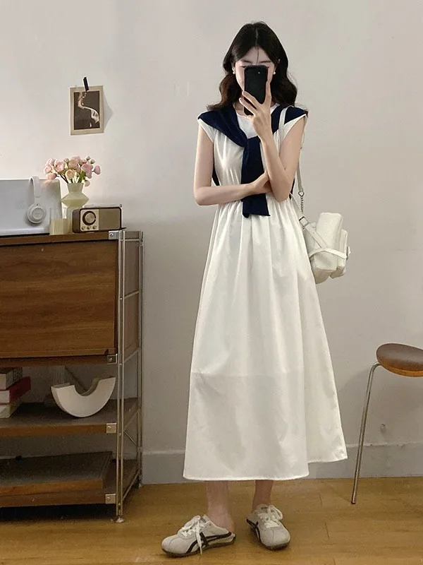 plus Size Women's Gentle Style Short Sleeve A-Line Dress Summer New High Waist Shoulder Scarf Dress Korean Version Slim Fit
plus Size Women's Gentle Style Short Sleeve A-Line Dress Summer New High Waist Shoulder Scarf Dress Korean Version Slim Fit