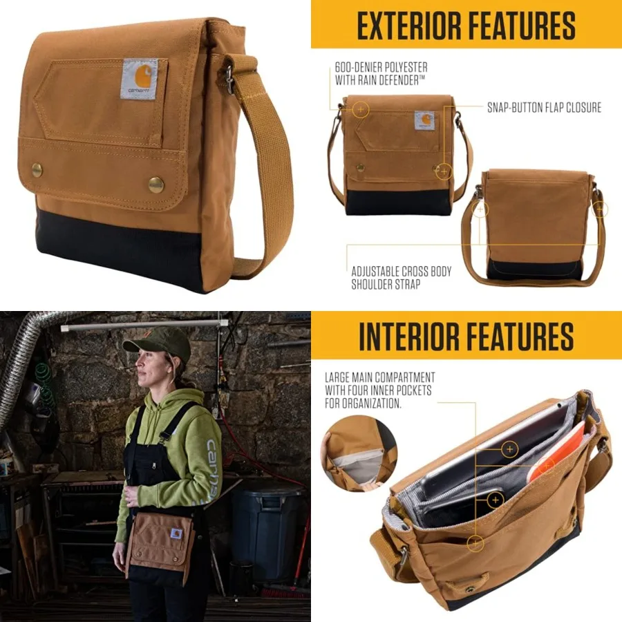 Carhartt Crossbody Snap Bag, Durable, Adjustable Crossbody Bag with Flap Over Snap Closure
Carhartt Crossbody Snap Bag, Durable, Adjustable Crossbody Bag with Flap Over Snap Closure