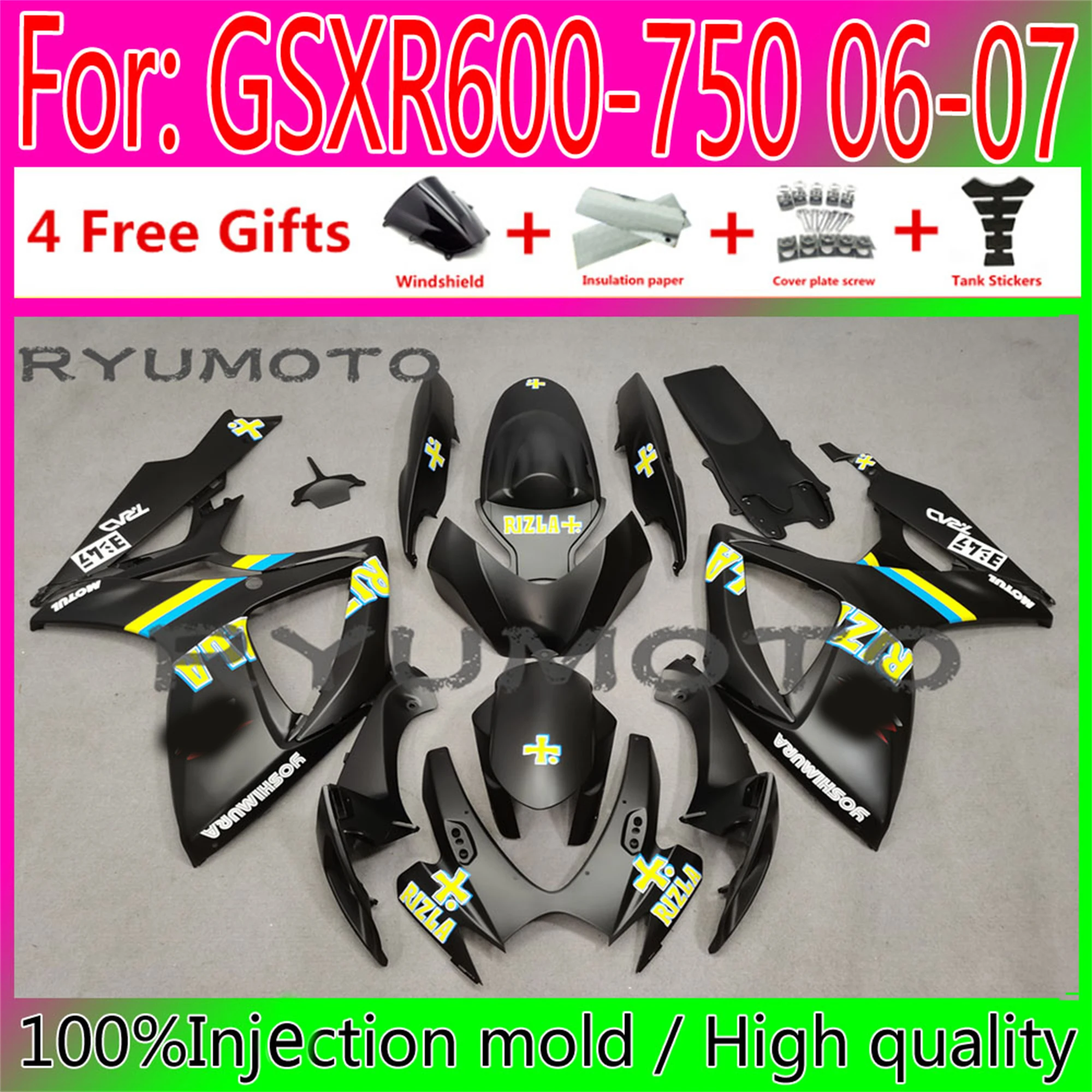 New Motorcycle Injection Fairing Bodywork For Suzuki GSXR600 06 07 GSXR750 2006 GSX-R750 2006 - 2007 K6 Fairings
New Motorcycle Injection Fairing Bodywork For Suzuki GSXR600 06 07 GSXR750 2006 GSX-R750 2006 - 2007 K6 Fairings