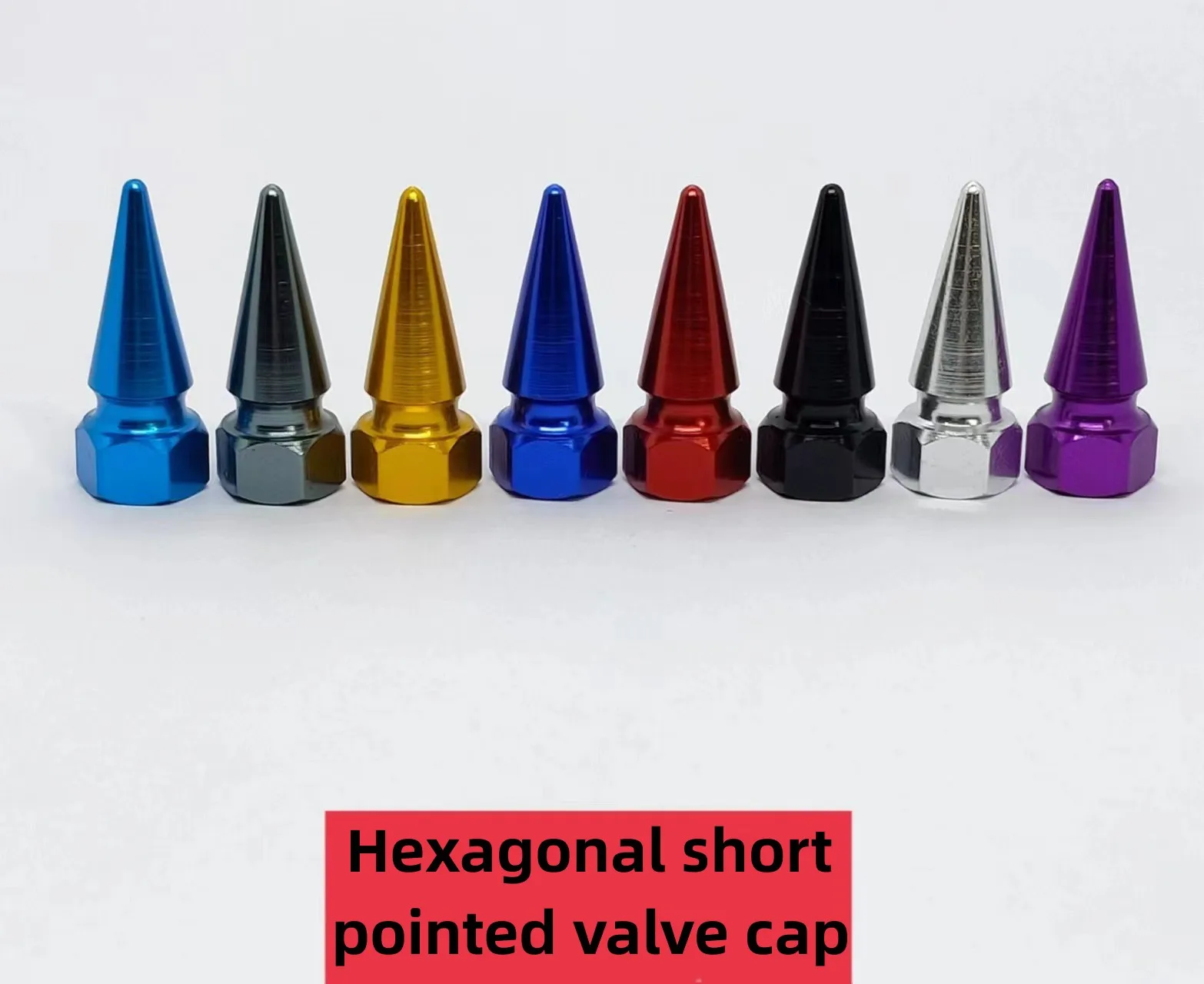 Set of 4 hexagonal short pointed valve caps for automobiles, motorcycles, 8v1 threaded valve caps
Set of 4 hexagonal short pointed valve caps for automobiles, motorcycles, 8v1 threaded valve caps