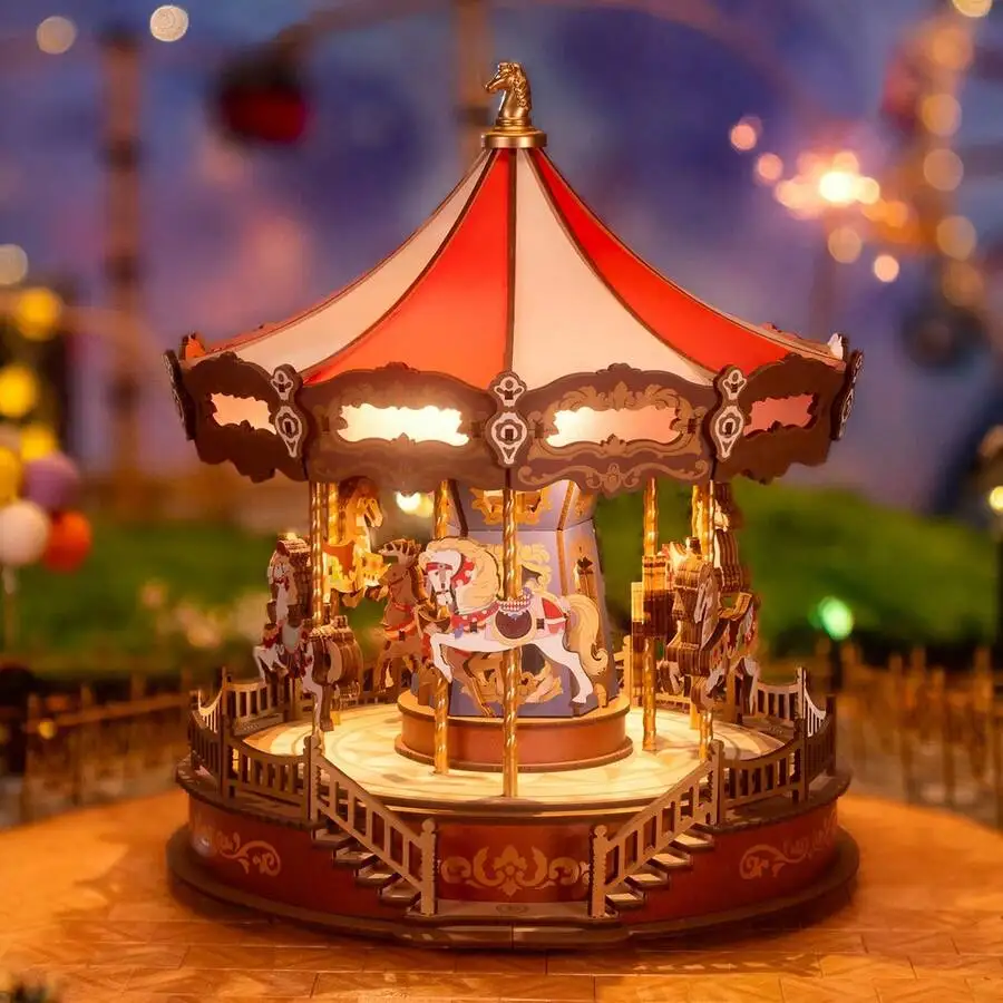Carousel 3D Wooden Music Box DIY Kit, LED Light Assembly Model, Christmas Gift & Home Decor
Carousel 3D Wooden Music Box DIY Kit, LED Light Assembly Model, Christmas Gift & Home Decor