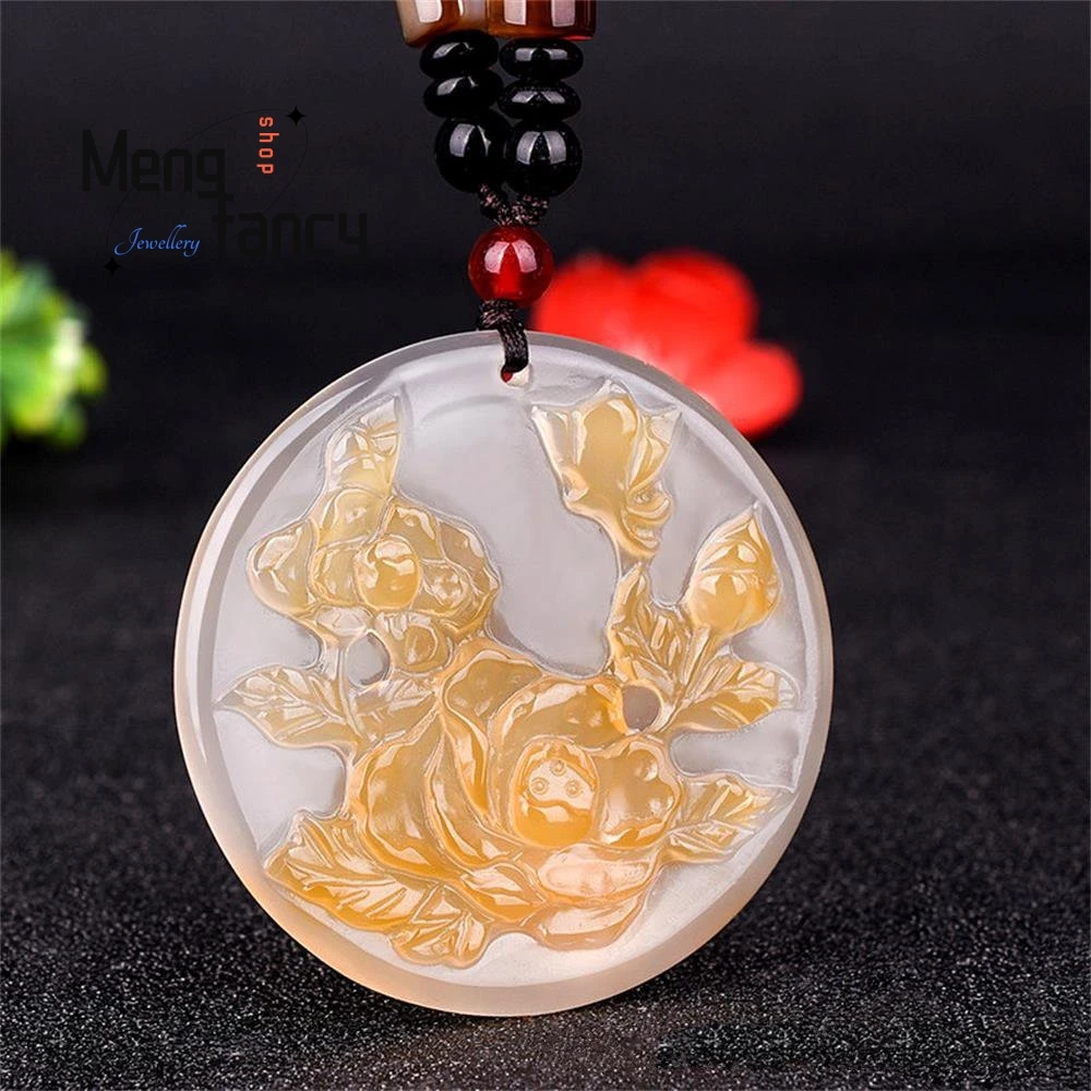 Natural Brazilian Ice Pretty Colour Chalcedony Rich Prosperous Flowers Bloom Pendant Charm Exquisite Fashion Luxury Fine Jewelry
Natural Brazilian Ice Pretty Colour Chalcedony Rich Prosperous Flowers Bloom Pendant Charm Exquisite Fashion Luxury Fine Jewelry