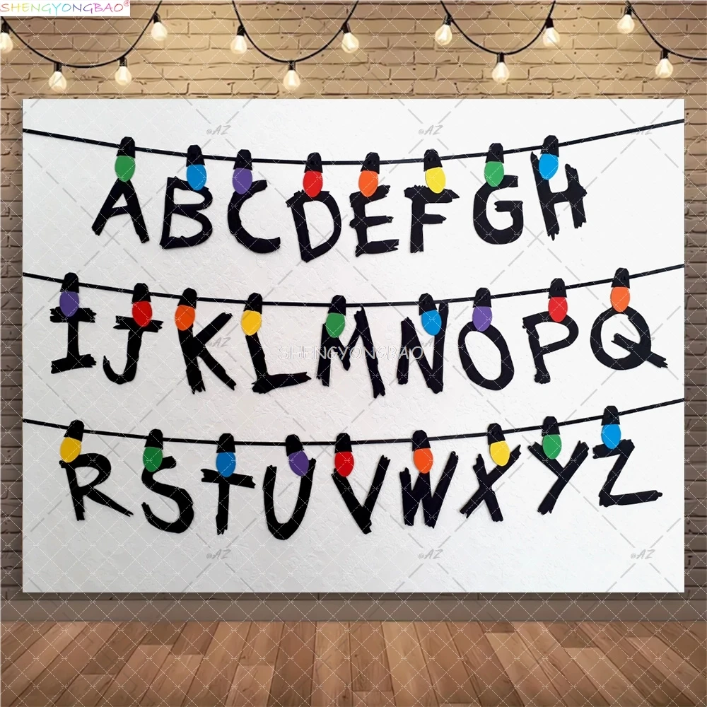 American TV Stranger Luminous Letter String Photography Backdrops Alphabet Light Baby Gift Birthday Party Background ZZ-04
American TV Stranger Luminous Letter String Photography Backdrops Alphabet Light Baby Gift Birthday Party Background ZZ-04