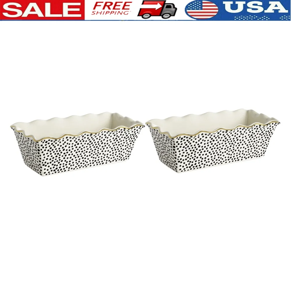 Ceramic Loaf Dish Set 2-Piece Non-Stick Bakeware Kitchen Essential Durable Stylish Dot Pattern Dishwasher Microwave Safe Ideal
Ceramic Loaf Dish Set 2-Piece Non-Stick Bakeware Kitchen Essential Durable Stylish Dot Pattern Dishwasher Microwave Safe Ideal