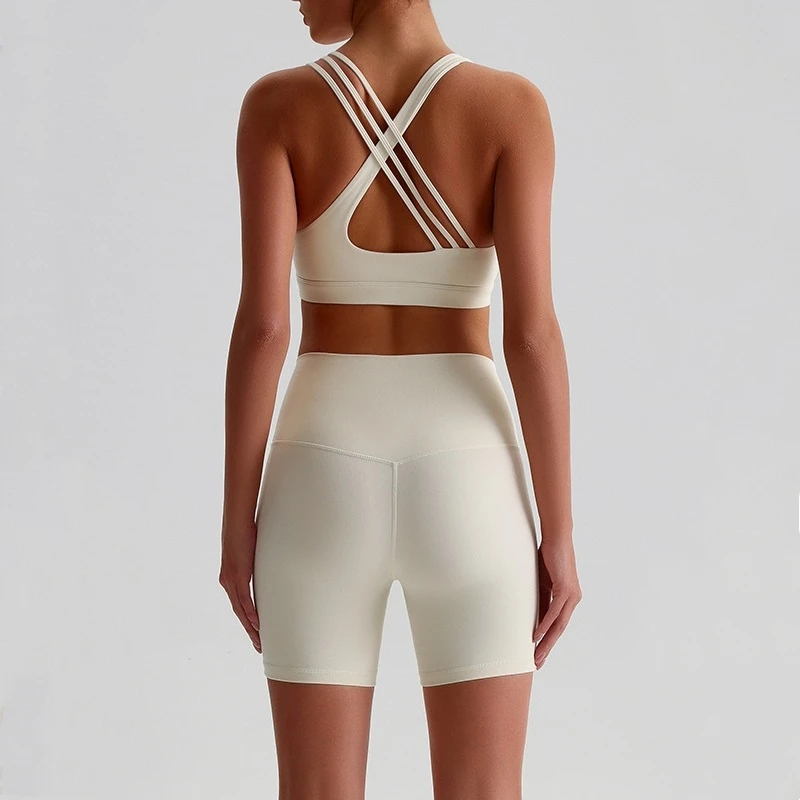 Yoga Shorts Set Gym Sports Set Fitness Suit Women Clothes 2pcs Cross Straps Bra Top High Waist Shorts Running Workout Tracksuit
Yoga Shorts Set Gym Sports Set Fitness Suit Women Clothes 2pcs Cross Straps Bra Top High Waist Shorts Running Workout Tracksuit