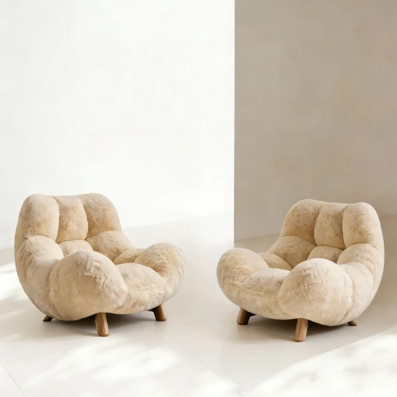 Retro lamb wool sofa chair, medieval living room leisure chair, single sofa recliner
Retro lamb wool sofa chair, medieval living room leisure chair, single sofa recliner