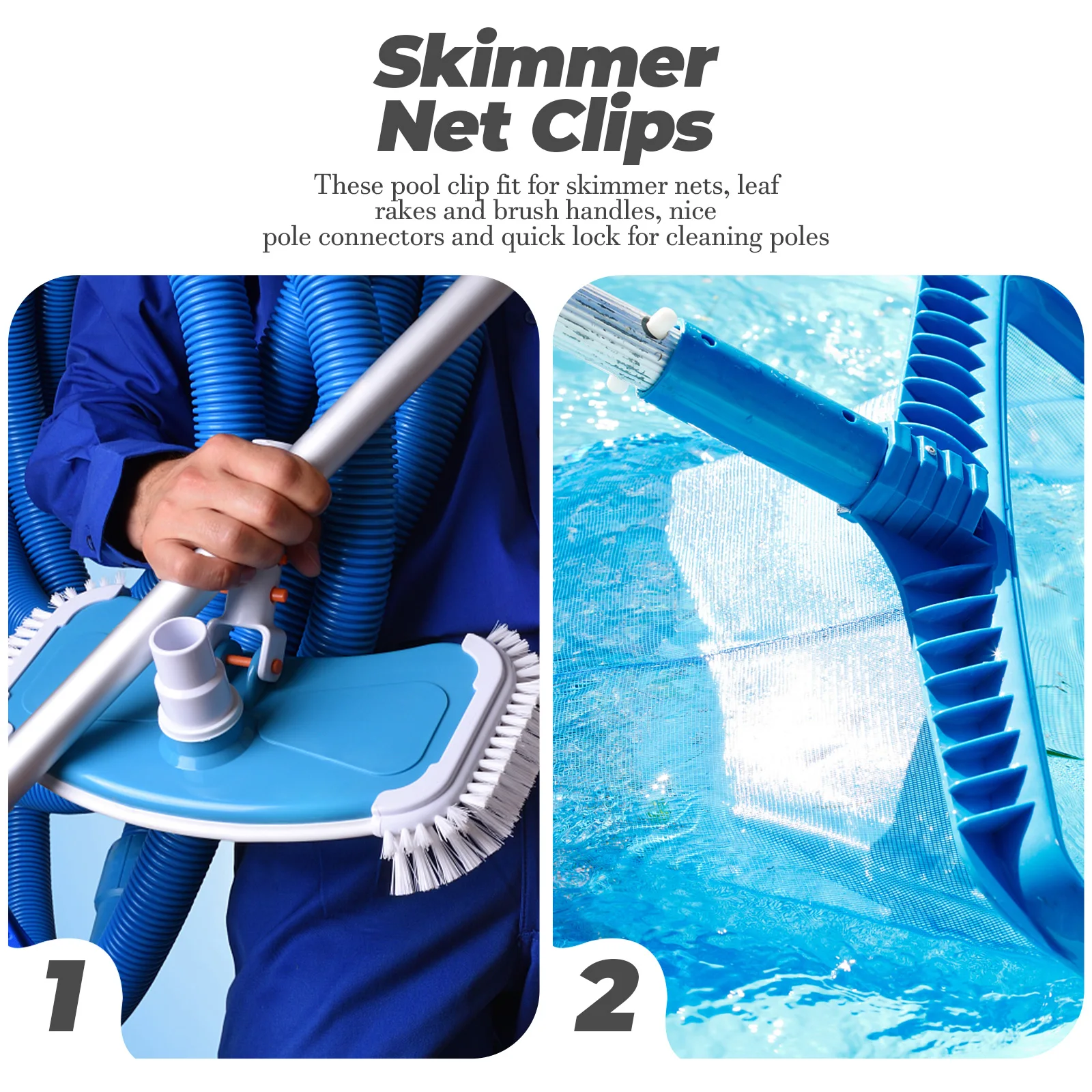 5Sets Pool Clip V Clips Replacement Attachments for Swimming Pool Cleaning Poles Skimmer Leaf Rake Brush Accessories
5Sets Pool Clip V Clips Replacement Attachments for Swimming Pool Cleaning Poles Skimmer Leaf Rake Brush Accessories