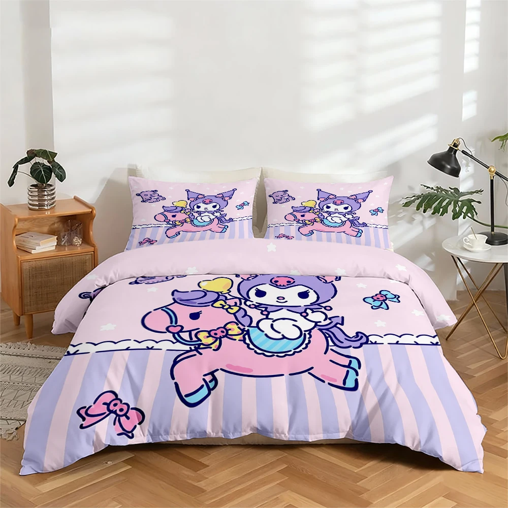 3-Piece High-Definition Digital Print Bedding Set, My Melody Riding a Pink Pony Print Pattern Duvet Cover Set, Large Floral Duvet Cover Set, Includes 1 Duvet Cover + 2 Pillowcases, Suitable for Bedroom, Guest Room, Home Decoration, Polyester Fiber Duvet C
3-Piece High-Definition Digital Print Bedding Set, My Melody Riding a Pink Pony Print Pattern Duvet Cover Set, Large Floral Duvet Cover Set, Includes 1 Duvet Cover + 2 Pillowcases, Suitable for Bedroom, Guest Room, Home Decoration, Polyester Fiber Duvet C
