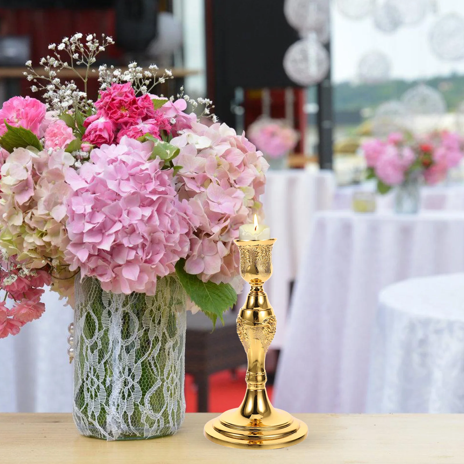 Metal Holder Golden Zinc Alloy Retro Taper Holders Shabbat Wedding Decorative Stand Table Centerpiece Ornament
Metal Holder Golden Zinc Alloy Retro Taper Holders Shabbat Wedding Decorative Stand Table Centerpiece Ornament