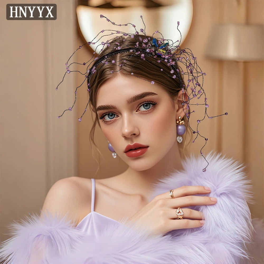 Обруч для волос HNYYX с фиолетовыми кристаллами, модные аксессуары для волос, роскошный обруч для волос с кристаллами, популярный в Корейском стиле, обруч для волос A24
Обруч для волос HNYYX с фиолетовыми кристаллами, модные аксессуары для волос, роскошный обруч для волос с кристаллами, популярный в Корейском стиле, обруч для волос A24