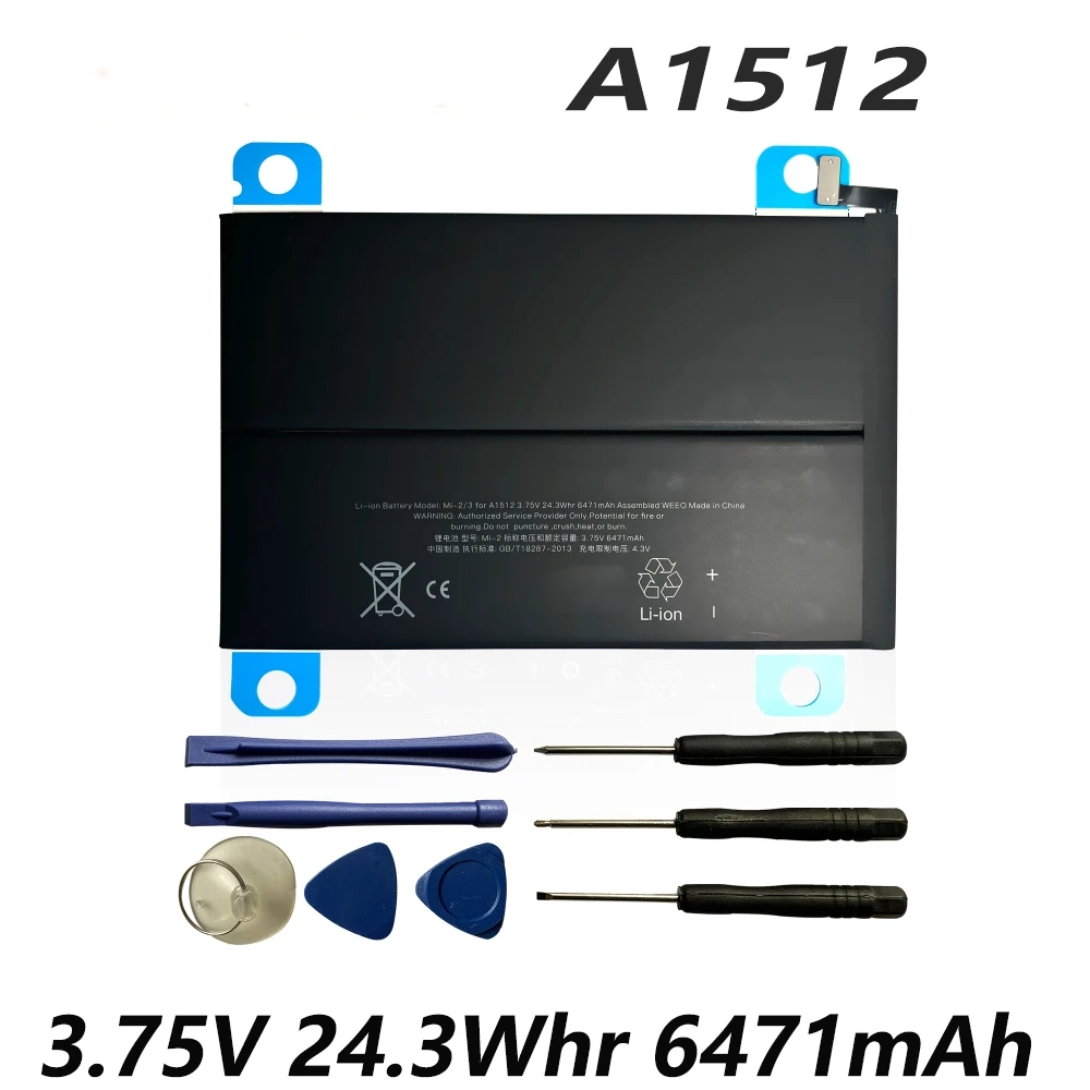 A1512 3.75V 24.3Whr 6471mAh Tablet Battery For Apple iPad Mini 2 / Mini 3 A1491 A1599 A1489 A1490
A1512 3.75V 24.3Whr 6471mAh Tablet Battery For Apple iPad Mini 2 / Mini 3 A1491 A1599 A1489 A1490