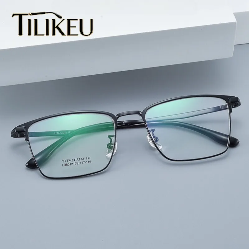 New Ultra-light Pure Titanium Business Square Eyeglasses Frame Men Retro Eyebrow Line Comfort Optical Prescription Glasses Frame
New Ultra-light Pure Titanium Business Square Eyeglasses Frame Men Retro Eyebrow Line Comfort Optical Prescription Glasses Frame