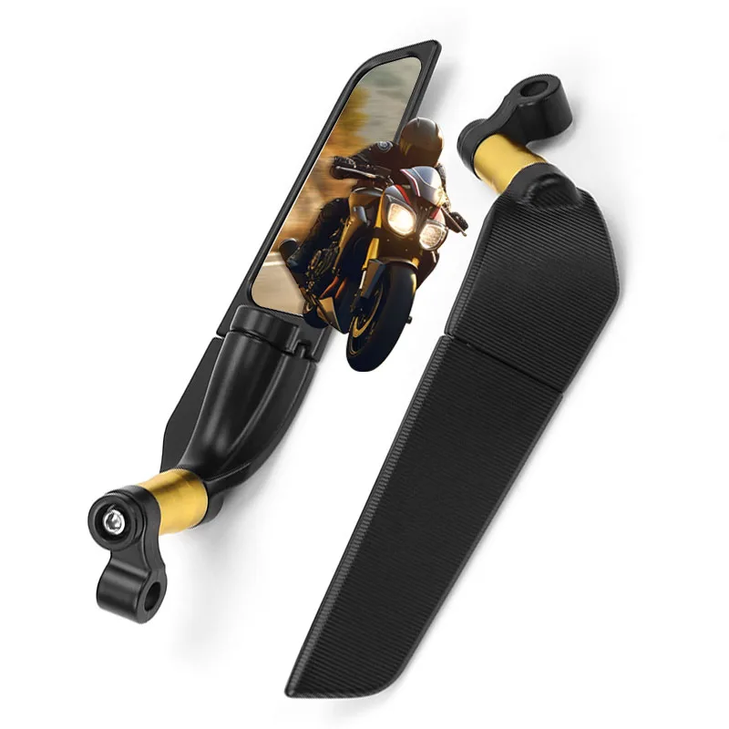 Flying Wing Rearview Mirror Motorcycle Modification Accessories Gold Rim Mirror Base Rearview Mirror
Flying Wing Rearview Mirror Motorcycle Modification Accessories Gold Rim Mirror Base Rearview Mirror