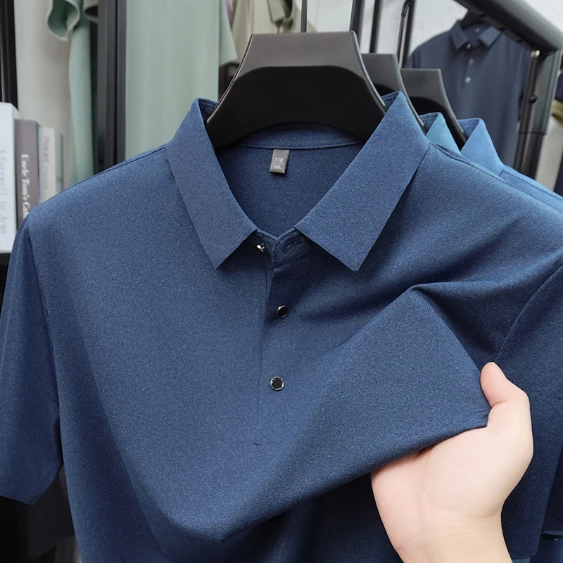 TFETTERS 2026 Summer Luxury Polo Shirt Men Solid Blue Color Turn Down Collar Business Formal Short Sleeve POLO Golf Shirt Man
TFETTERS 2026 Summer Luxury Polo Shirt Men Solid Blue Color Turn Down Collar Business Formal Short Sleeve POLO Golf Shirt Man