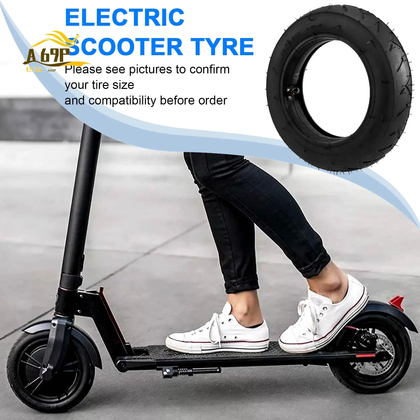 A69P-10 Inch 10X2.125 Tyre For Electric Scooter Balancing Hoverboard Self Scooter Wear-Resistant Tyre 10X2.125
A69P-10 Inch 10X2.125 Tyre For Electric Scooter Balancing Hoverboard Self Scooter Wear-Resistant Tyre 10X2.125