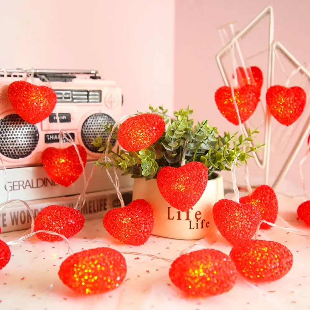 Red Heart String Lights Battery Powered 10LED Fairy Lights Waterproof Lamp Beads Valentine's Day String Light
Red Heart String Lights Battery Powered 10LED Fairy Lights Waterproof Lamp Beads Valentine's Day String Light