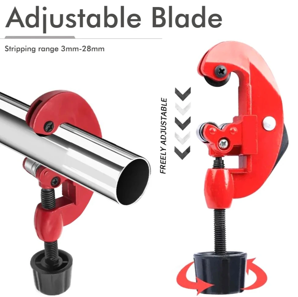 3-28mm Multi-Function Tube Tool Kit, Pipe Cutter & Flaring Tool with Expander Heads & Reamer, for Copper Tube Work