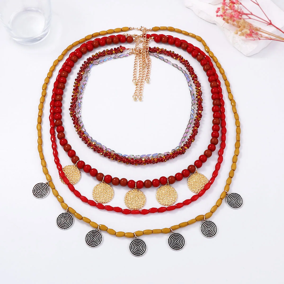 ZAA Multi-layer Resin Beaded Tassels Geometric Coin Pendant Necklaces for Women Bohemia Style Jewelry Neck Accessories
ZAA Multi-layer Resin Beaded Tassels Geometric Coin Pendant Necklaces for Women Bohemia Style Jewelry Neck Accessories