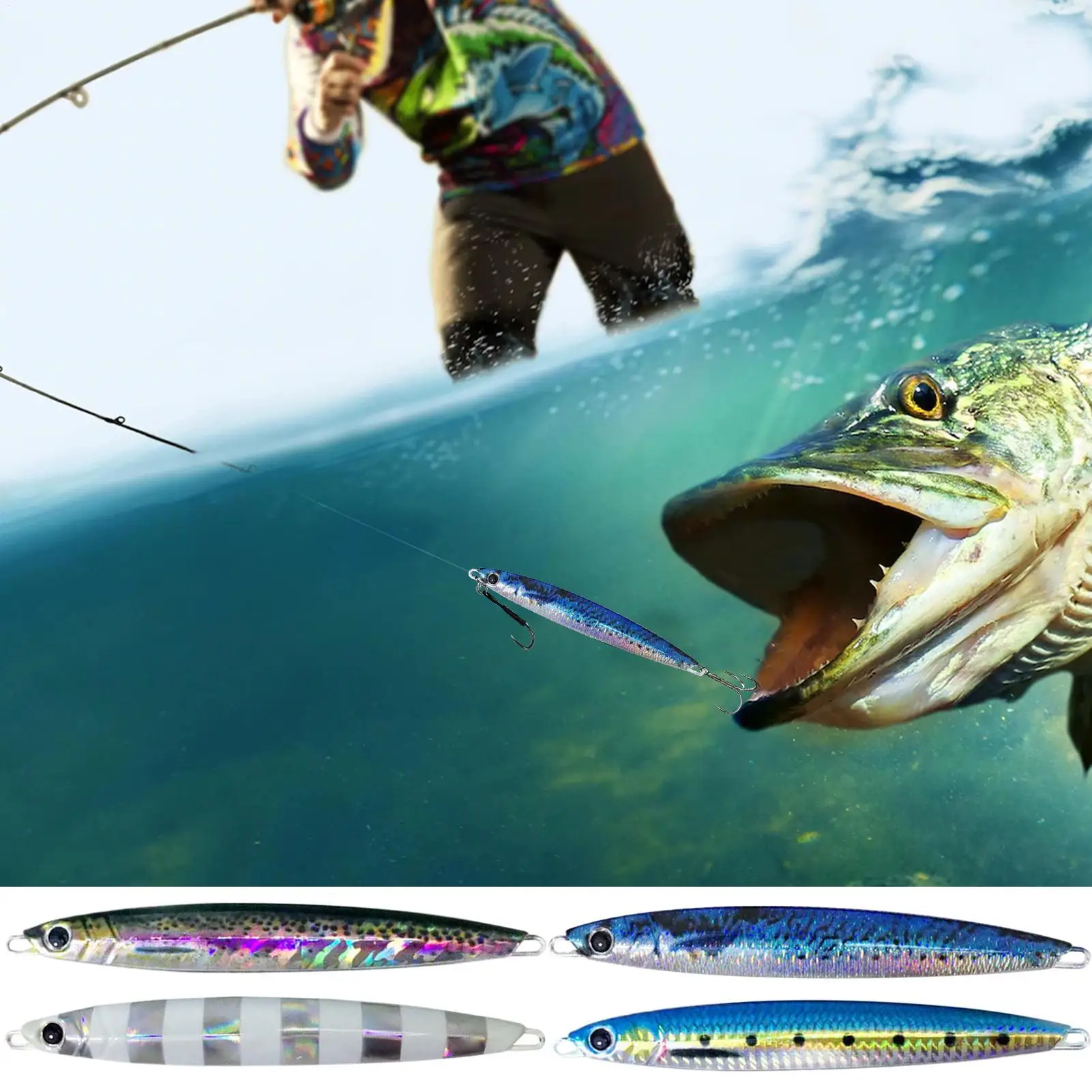 Fish Bait Luminous Realistic Hard Fish Lure Artificial Swimbait Fishing Gear For Surf Bass Saltwater Sea Ice Trout Catfish Men
Fish Bait Luminous Realistic Hard Fish Lure Artificial Swimbait Fishing Gear For Surf Bass Saltwater Sea Ice Trout Catfish Men