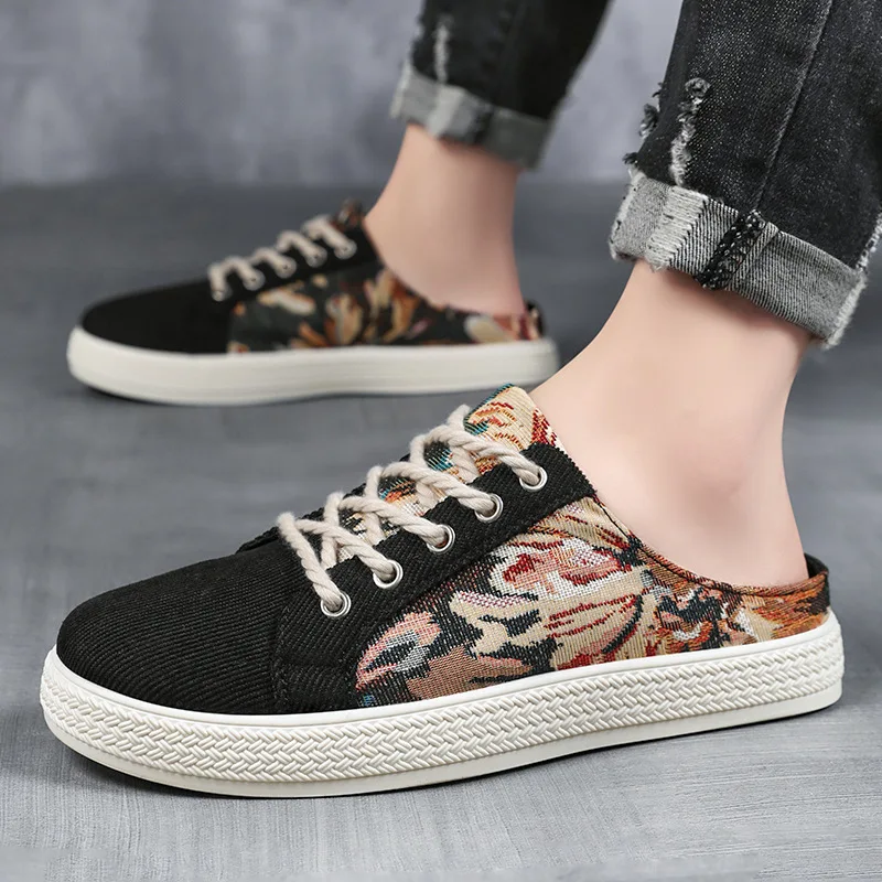 Men's shoes, one-foot half-slippers, printed trendy casual shoes, breathable slippers, soft-soled comfortable sandals
Men's shoes, one-foot half-slippers, printed trendy casual shoes, breathable slippers, soft-soled comfortable sandals