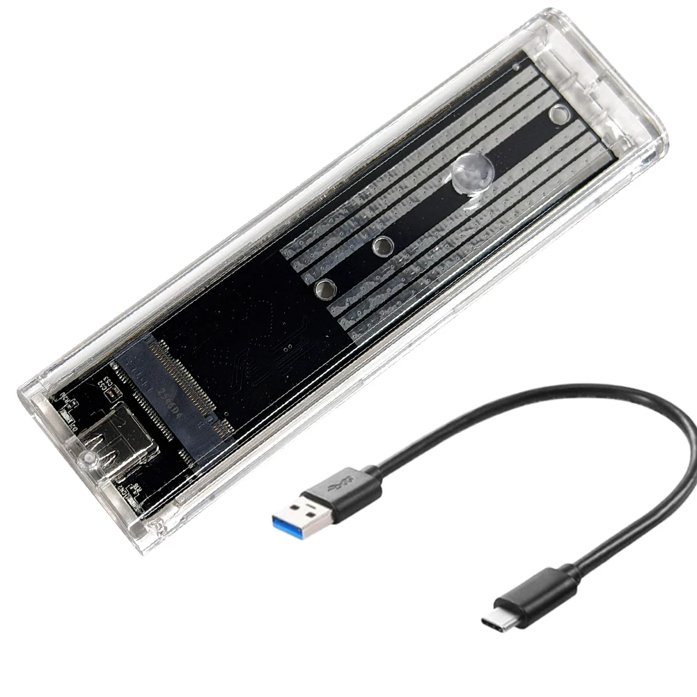 M.2 NGFF SATA Type C USB 3.1 SSD Case 10Gbps Transparent External SSD Case External SSD Adapter for 2230 2242 2260 2280
M.2 NGFF SATA Type C USB 3.1 SSD Case 10Gbps Transparent External SSD Case External SSD Adapter for 2230 2242 2260 2280
