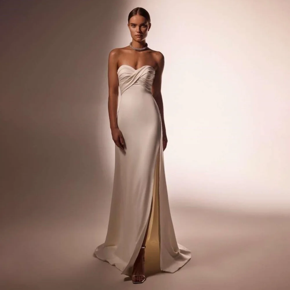 Customized Mermaid Sleeveless Wedding Gown Charming Ruffles Zipper Wedding Dress Exquisite Ruched Bridal Dress Vestidos De Noiva
Customized Mermaid Sleeveless Wedding Gown Charming Ruffles Zipper Wedding Dress Exquisite Ruched Bridal Dress Vestidos De Noiva