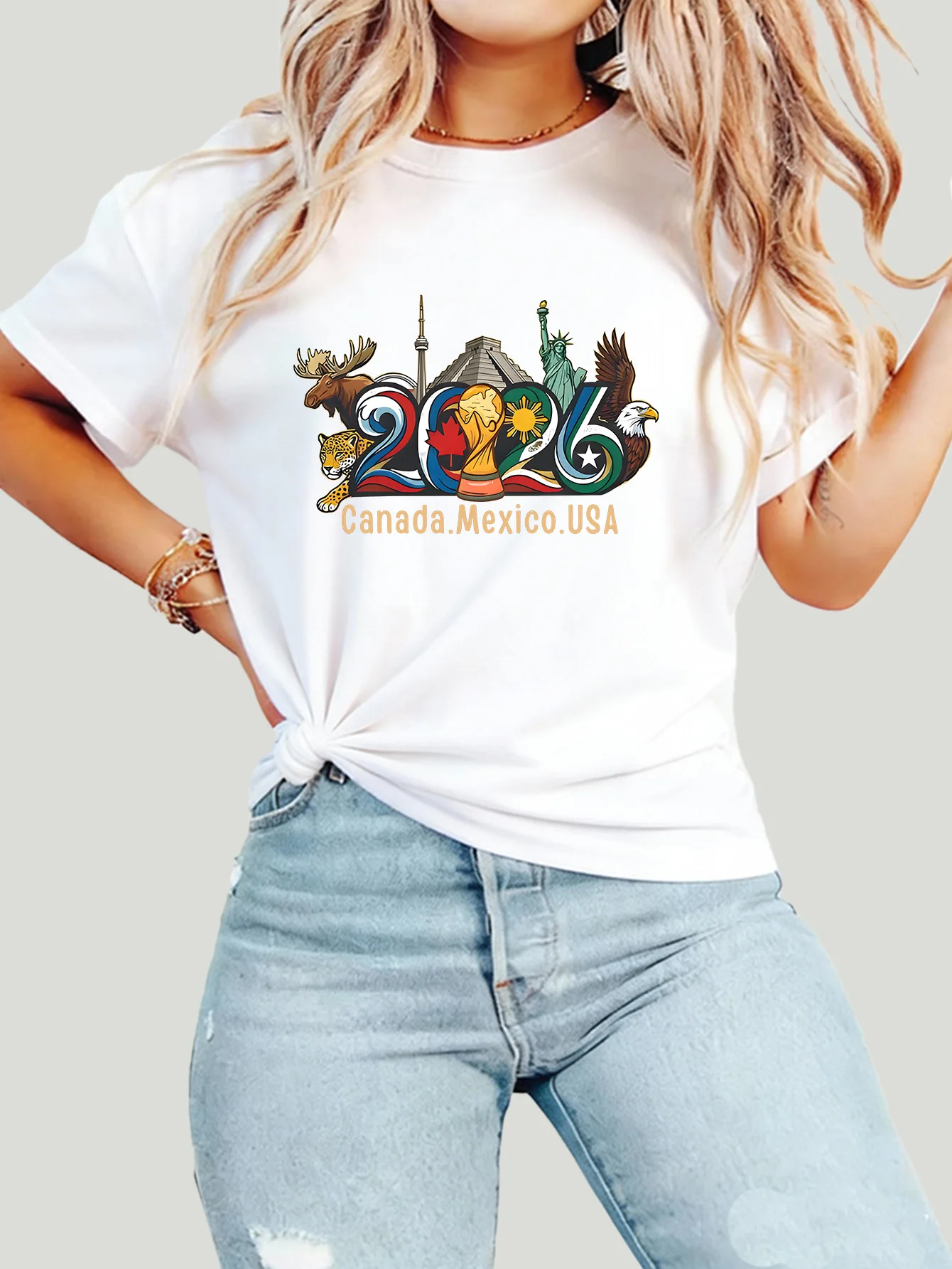 Women's plus Size T-Shirt round Neck Short Sleeve Printed 1-7XL Comfortable Casual Top for Ladies (Fan Gear)
Women's plus Size T-Shirt round Neck Short Sleeve Printed 1-7XL Comfortable Casual Top for Ladies (Fan Gear)