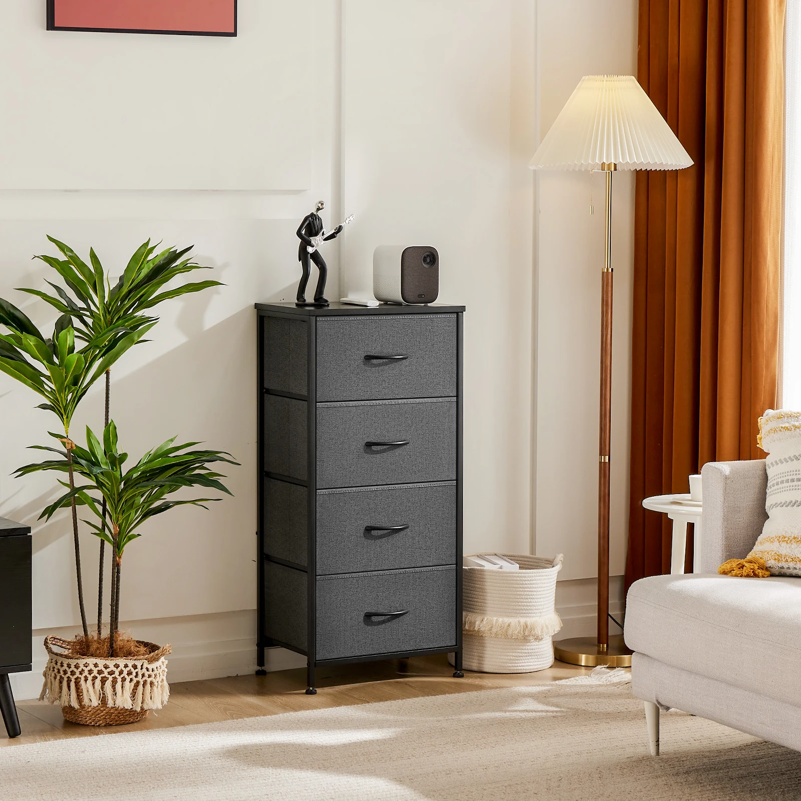 JHK Dresser For Bedroom With 4 Fabric Drawers Nightstand Wardrobe Steel Frame Closet For Clothes Storage Cabinet Of Furniture
JHK Dresser For Bedroom With 4 Fabric Drawers Nightstand Wardrobe Steel Frame Closet For Clothes Storage Cabinet Of Furniture
