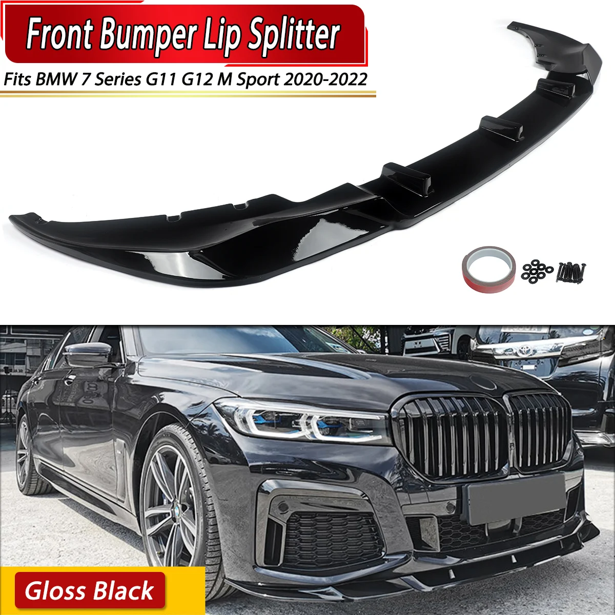 Gloss Black Front Lip Splitter For BMW 7 Series G11 G12 2019-2024 Front Bumper Spoiler Splitter Lip Automotive Body Kit Magickit
Gloss Black Front Lip Splitter For BMW 7 Series G11 G12 2019-2024 Front Bumper Spoiler Splitter Lip Automotive Body Kit Magickit