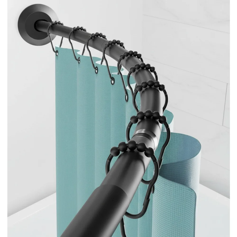 Rustproof Curved Shower Rod, No Drill Tension Mount, Adjustable 50-72 Inch, Extra Bathroom Space, Matte Black
Rustproof Curved Shower Rod, No Drill Tension Mount, Adjustable 50-72 Inch, Extra Bathroom Space, Matte Black