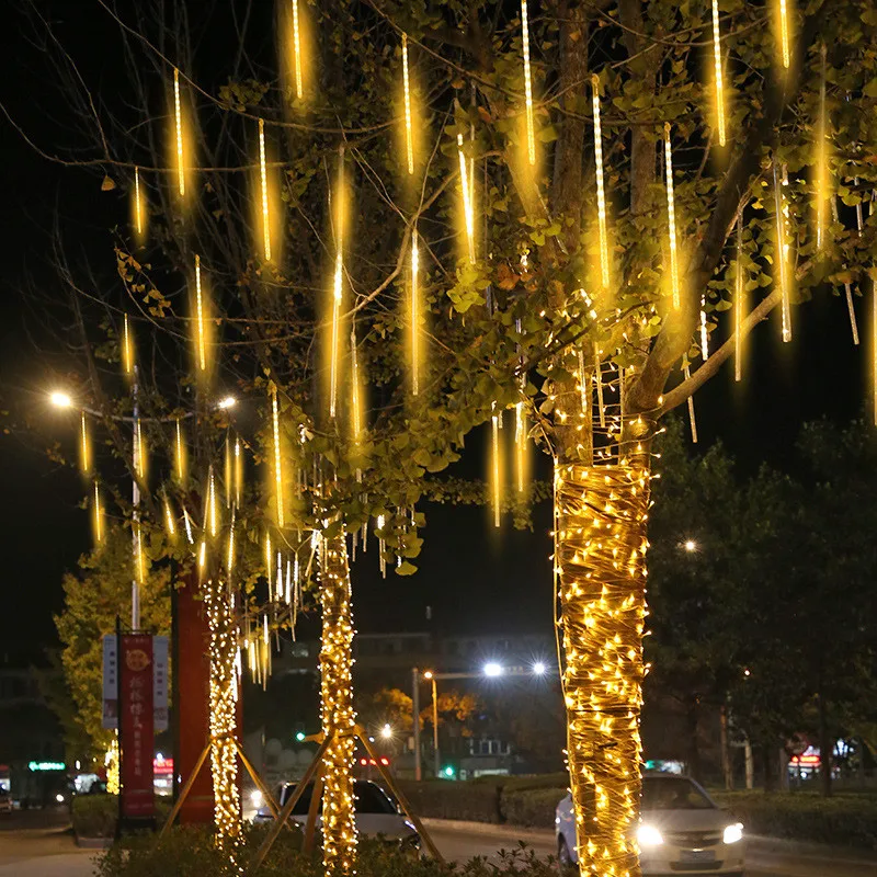 32/24/16/8 Tubes Meteor Shower Led Fairy String Lights Street Garlands Christmas Decorations Outdoor New Year Decor Fairy Lights
32/24/16/8 Tubes Meteor Shower Led Fairy String Lights Street Garlands Christmas Decorations Outdoor New Year Decor Fairy Lights