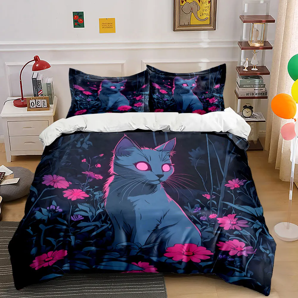 Cat in glowing flowers at night Printed Duvet Cover Set 1 Duvet Cover+2 Pillowcase Multi Size Bedroom Bedding Decor Luxury gifts
Cat in glowing flowers at night Printed Duvet Cover Set 1 Duvet Cover+2 Pillowcase Multi Size Bedroom Bedding Decor Luxury gifts