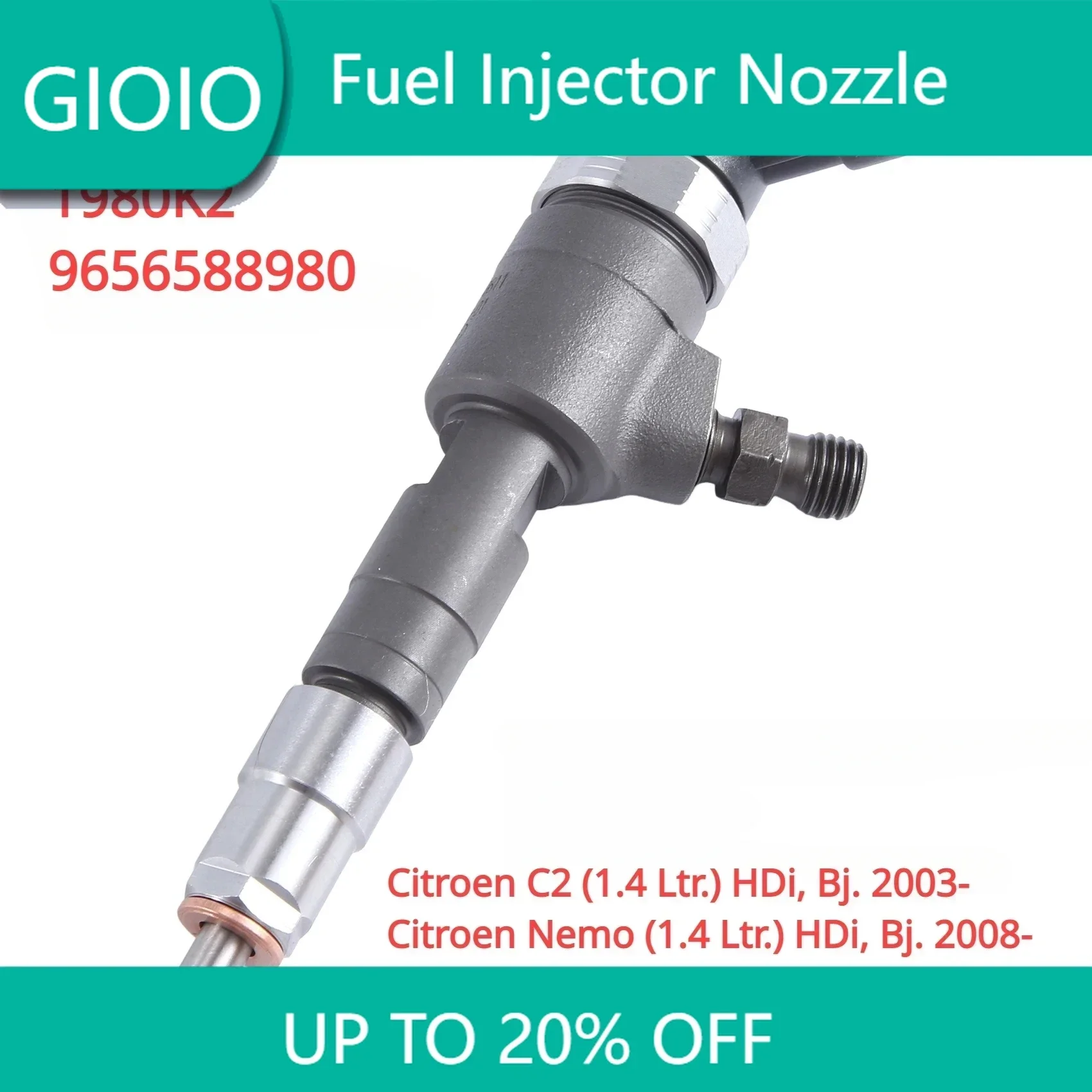 1980K2 0445110252 9656588980 New Diesel Fuel Injector For Peugeot 206 207 Citroen C2 C3 1.4 HDI
1980K2 0445110252 9656588980 New Diesel Fuel Injector For Peugeot 206 207 Citroen C2 C3 1.4 HDI