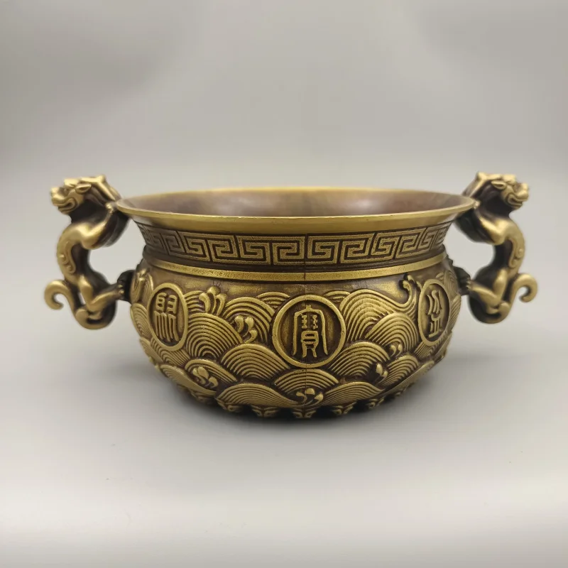 Antique Bronze Collection Copper Ornaments Copper Pot Animal Ears Copper Cornucopia Home Decorative Creative Gifts & Crafts
Antique Bronze Collection Copper Ornaments Copper Pot Animal Ears Copper Cornucopia Home Decorative Creative Gifts & Crafts