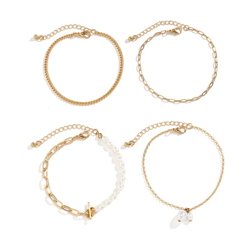 4-Piece imitation pearl anklet, European, American spring and summer travel photography vacation with topless accessories
4-Piece imitation pearl anklet, European, American spring and summer travel photography vacation with topless accessories