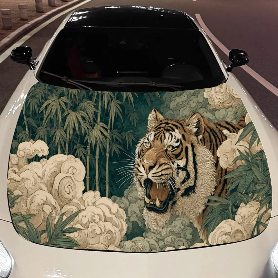 Retro Tiger Bamboo Car Hood Sticker PVC Self Waterproof Stick, Striking Auto Exterior Accessories Decor Protect Gift for Lover
Retro Tiger Bamboo Car Hood Sticker PVC Self Waterproof Stick, Striking Auto Exterior Accessories Decor Protect Gift for Lover