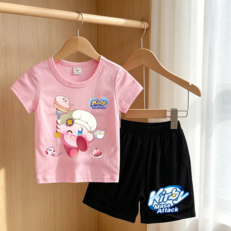 Cute Kirbys Boy Girl T-shirt Set Cartoon Tees kawaii Children Cotton Short Sleeves Shorts 2pcs Set Kids Fashion Summer Clothes
Cute Kirbys Boy Girl T-shirt Set Cartoon Tees kawaii Children Cotton Short Sleeves Shorts 2pcs Set Kids Fashion Summer Clothes