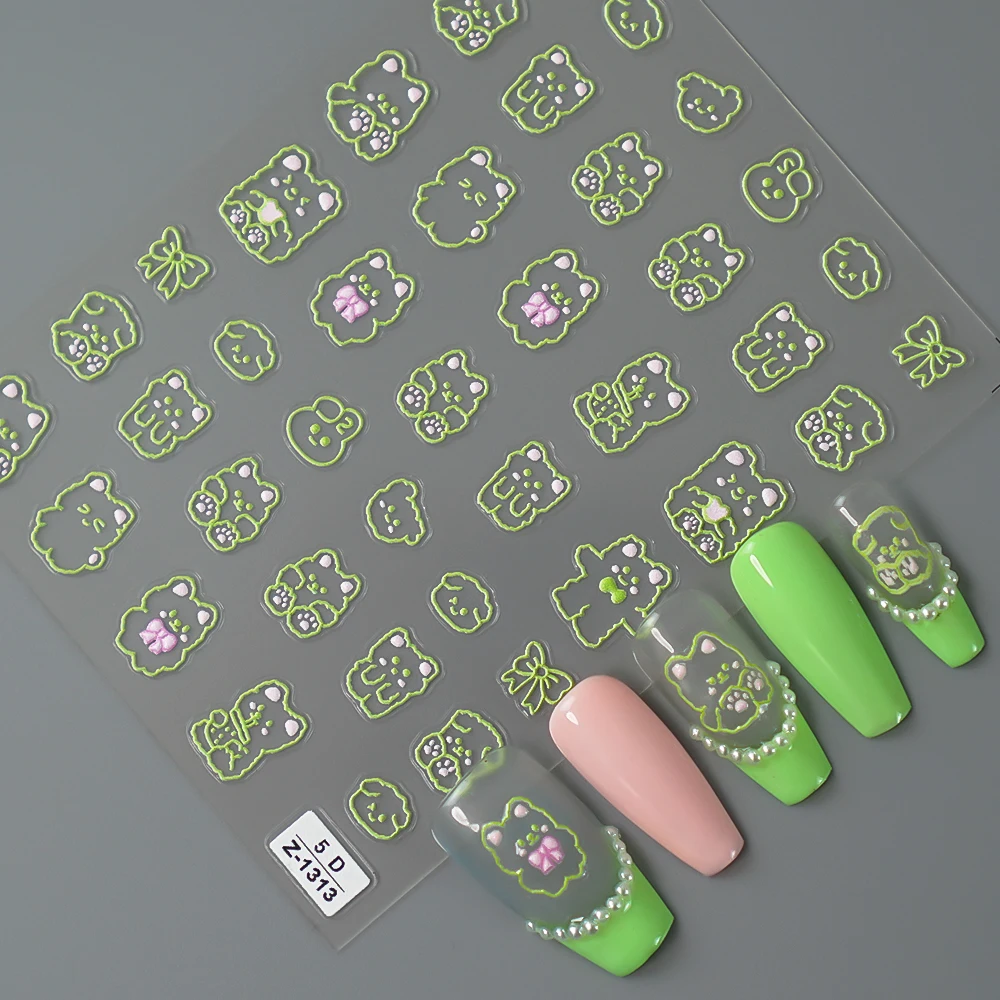 3D Cute Line Green Bear Nail Art Stickers DIY False Nails Tips Decals for Manicure DIY Sticker
3D Cute Line Green Bear Nail Art Stickers DIY False Nails Tips Decals for Manicure DIY Sticker