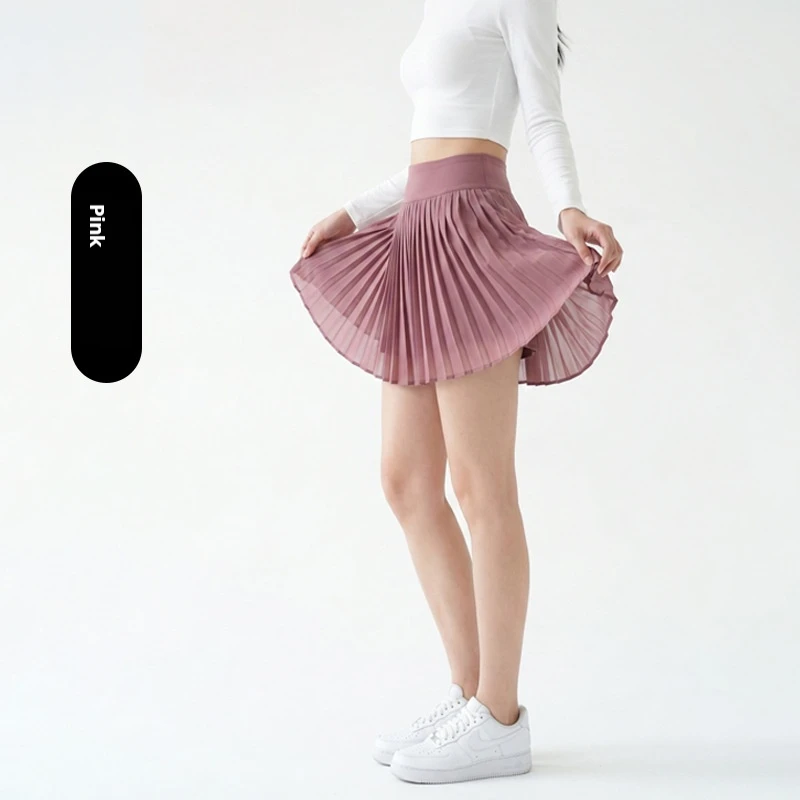 Chiffon Pleated Tennis Skirt for Women Summer High Waist Slimming Sport Skirt with Built-in Shorts Anti-Exposure Yoga Skort
Chiffon Pleated Tennis Skirt for Women Summer High Waist Slimming Sport Skirt with Built-in Shorts Anti-Exposure Yoga Skort