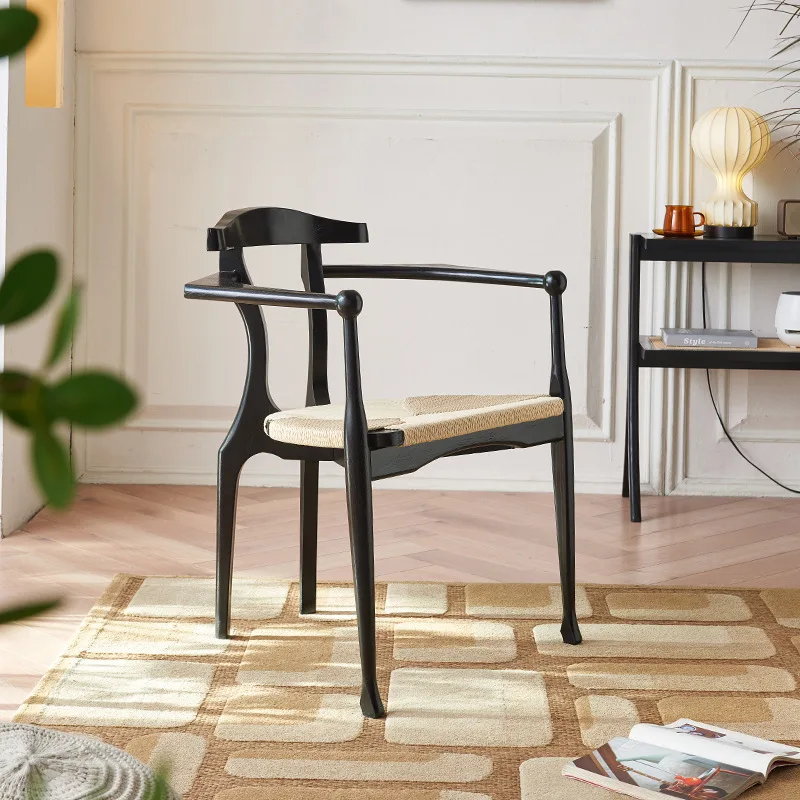 Customizable Nordic Hemp Rope Dining Home Modern Simple Hotel Restaurant Solid Wood Backrest Armrest Ash Wood Dining Chair Black
Customizable Nordic Hemp Rope Dining Home Modern Simple Hotel Restaurant Solid Wood Backrest Armrest Ash Wood Dining Chair Black