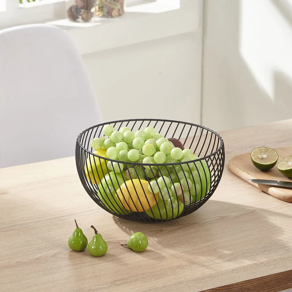 1Pc Wire Basket Round Storage Basket Personalized Egg Storage Holder (Black) Iron Fruit Basket Iron Storage Basket
1Pc Wire Basket Round Storage Basket Personalized Egg Storage Holder (Black) Iron Fruit Basket Iron Storage Basket