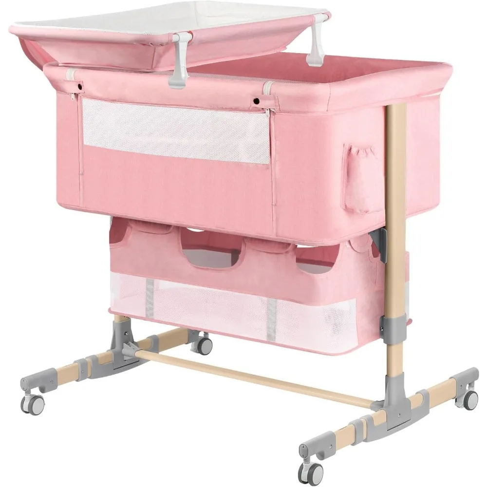 Baby Bassinet Bedside Sleeper with Diaper Changing Station + Mosquito Net + 16gallon Capacity Storage, Adjustable & Portable Bas
Baby Bassinet Bedside Sleeper with Diaper Changing Station + Mosquito Net + 16gallon Capacity Storage, Adjustable & Portable Bas
