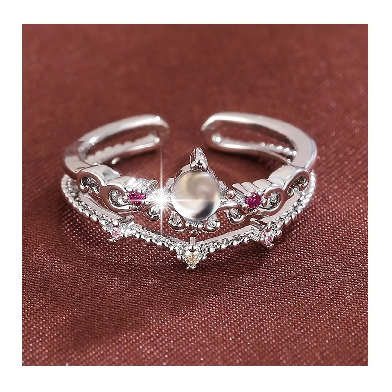 Fairy Sweet Double-layer Hollow Design Inlaid Zircon Open Ring, High-end Temperament Pure Copper Women's Ring
Fairy Sweet Double-layer Hollow Design Inlaid Zircon Open Ring, High-end Temperament Pure Copper Women's Ring
