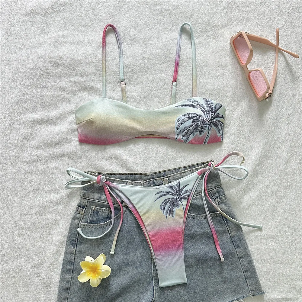 Купальник-бикини с градиентным принтом кокосовых пальм, микро-стринги, сексуальный, женский, 2026, комплект для плавания
Купальник-бикини с градиентным принтом кокосовых пальм, микро-стринги, сексуальный, женский, 2026, комплект для плавания