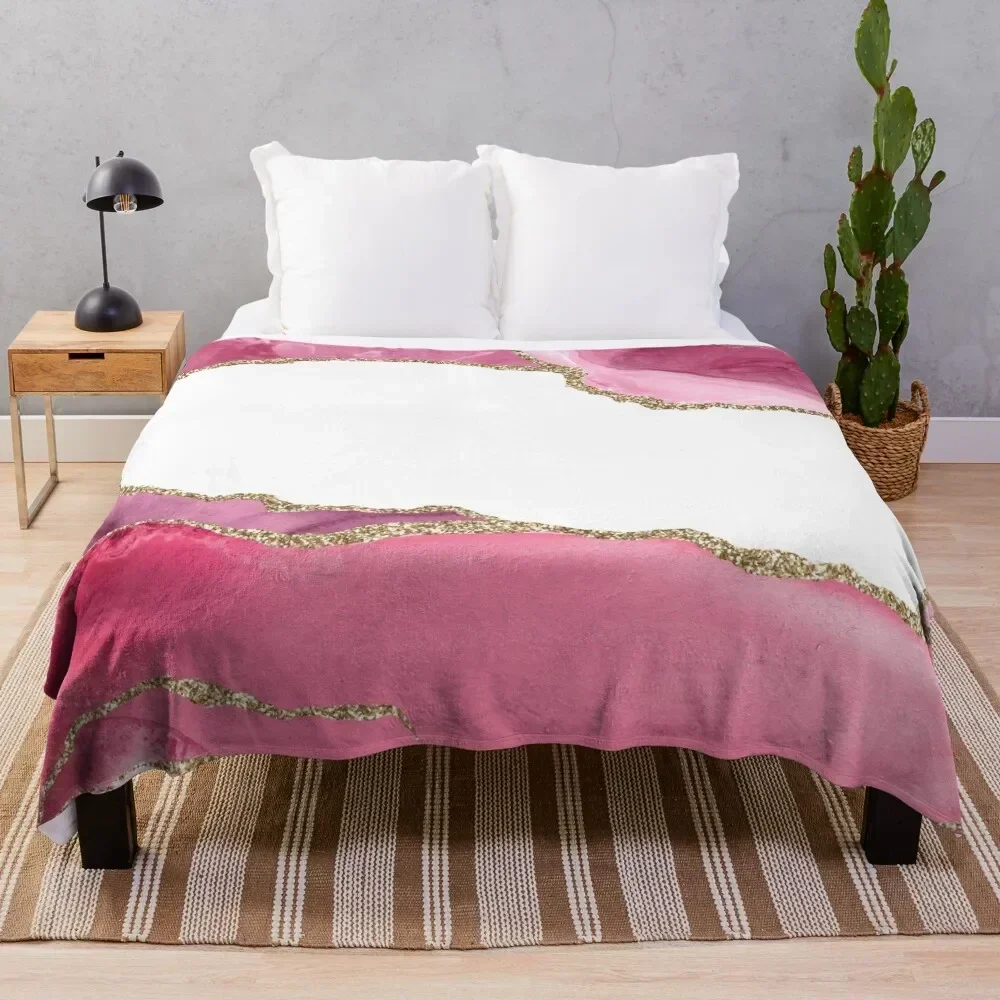 Pink Blush Faux Agate Marble Landscape I Throw Blanket Cozy Microfiber Throw Blanket for Home Bedroom
Pink Blush Faux Agate Marble Landscape I Throw Blanket Cozy Microfiber Throw Blanket for Home Bedroom