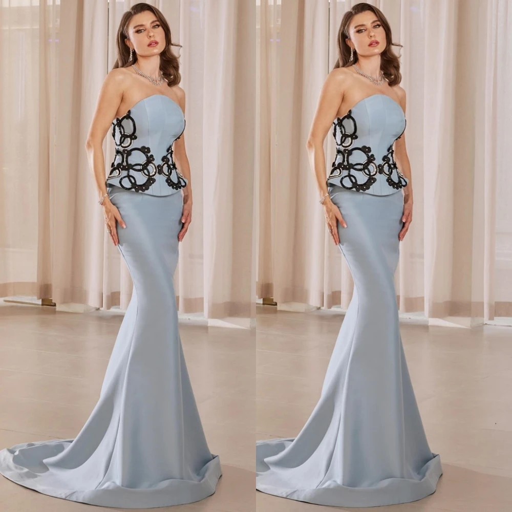 Customized Classic Jersey Strapless Evening Dress Exquisite Appliques Prom Dresses Temperament Mermaid Special Occasion Gowns
Customized Classic Jersey Strapless Evening Dress Exquisite Appliques Prom Dresses Temperament Mermaid Special Occasion Gowns