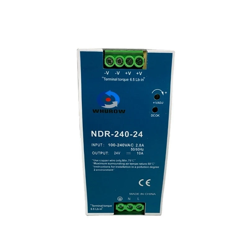 NDR-240-24 Ultra Thin DIN Rail Mounted For Industrial Control Drive Electric Cabinet Switch Power Supply
NDR-240-24 Ultra Thin DIN Rail Mounted For Industrial Control Drive Electric Cabinet Switch Power Supply