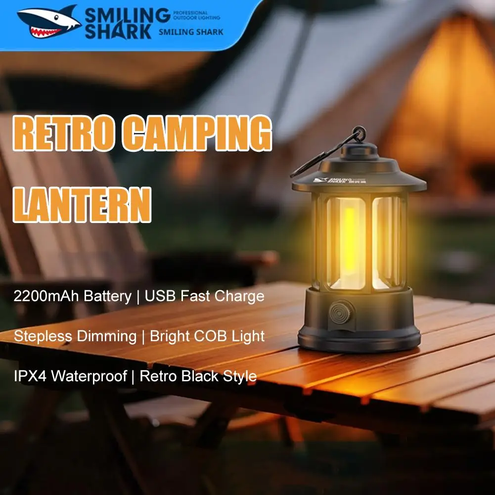 Retro LED Camping Lantern 2200mAh USB Rechargeable Warm Light Stepless Dimming Portable Outdoor Hanging Tent Atmosphere Lamp
Retro LED Camping Lantern 2200mAh USB Rechargeable Warm Light Stepless Dimming Portable Outdoor Hanging Tent Atmosphere Lamp