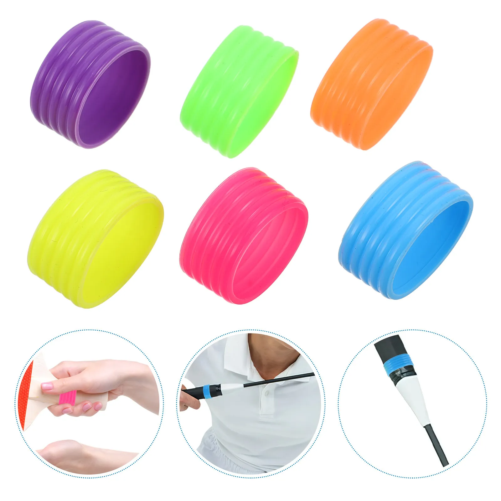 6Pcs Small Silicone Tennis Racket Grip Rings Non-Skid Overgrip Protector Bands Professional Tennis Racquet Grip Supplies
6Pcs Small Silicone Tennis Racket Grip Rings Non-Skid Overgrip Protector Bands Professional Tennis Racquet Grip Supplies