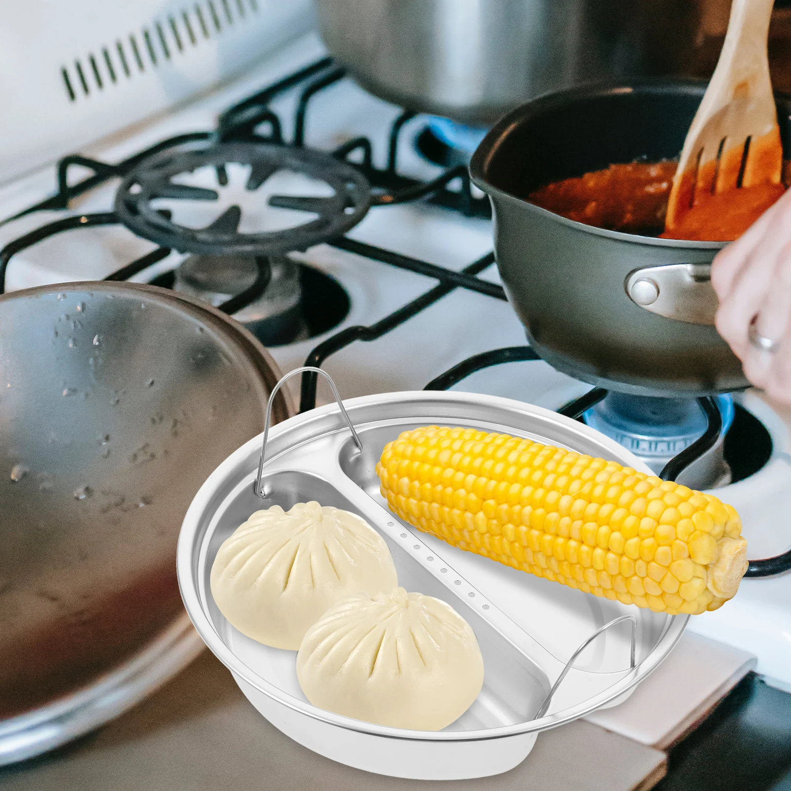2PCS Stainless Steel Steamer Basket for Rice Cooker Reusable Food Steamer Rack Bowl Divider Household Kitchen Utensil
2PCS Stainless Steel Steamer Basket for Rice Cooker Reusable Food Steamer Rack Bowl Divider Household Kitchen Utensil